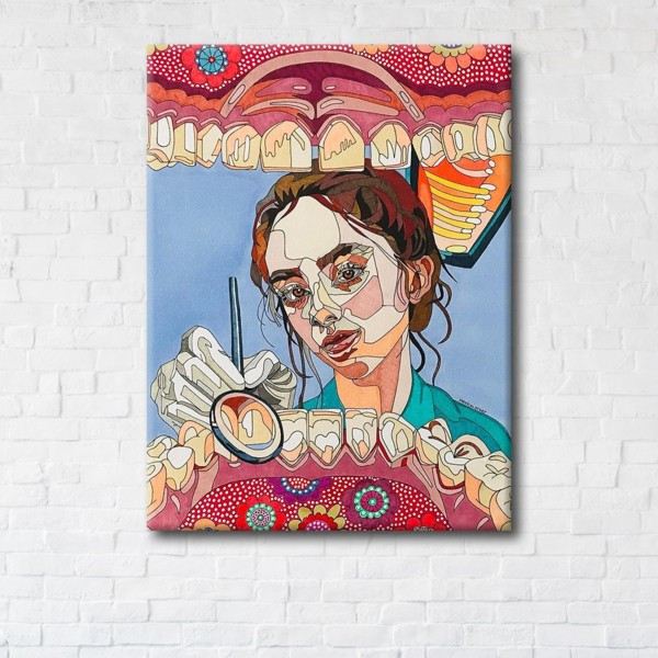 

Картина на холсте прямоугольная I-Art Dentist 90x120см