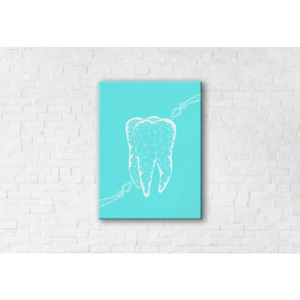 

Картина на холсте прямоугольная I-Art Graphic Tooth 90x120см