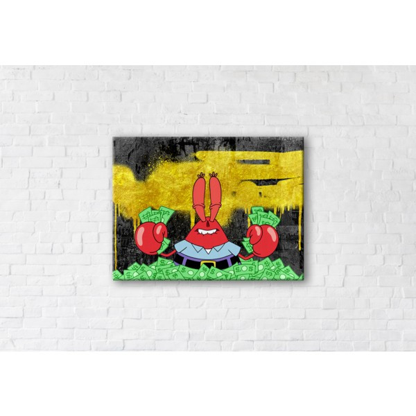 

Картина на холсте прямоугольная I-Art Mister Krabs 90x120см