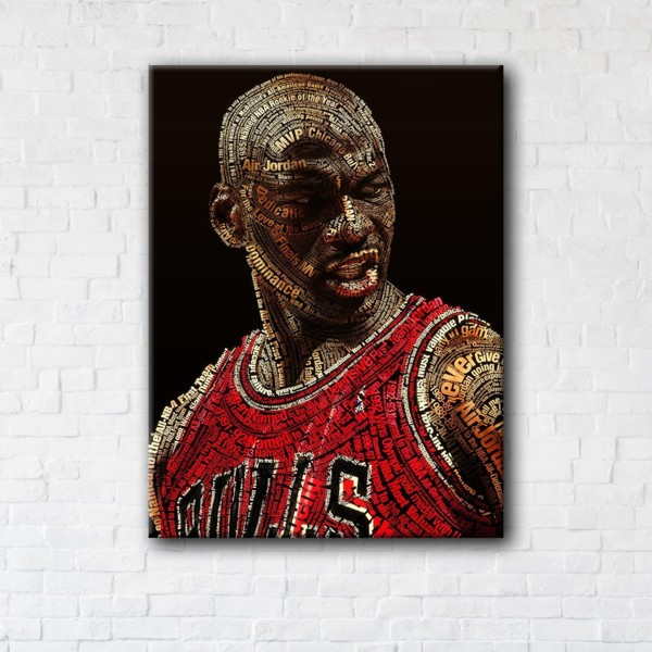 

Картина на холсте прямоугольная I-Art Michael Jordan Words 50x65см