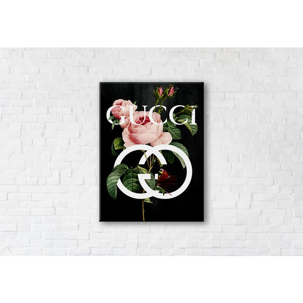 

Картина на холсте прямоугольная I-Art Gucci Black 110x145см