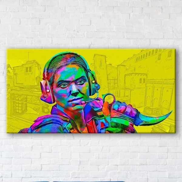

Картина на холсте прямоугольная I-Art Counter Strike Yellow 90x180см