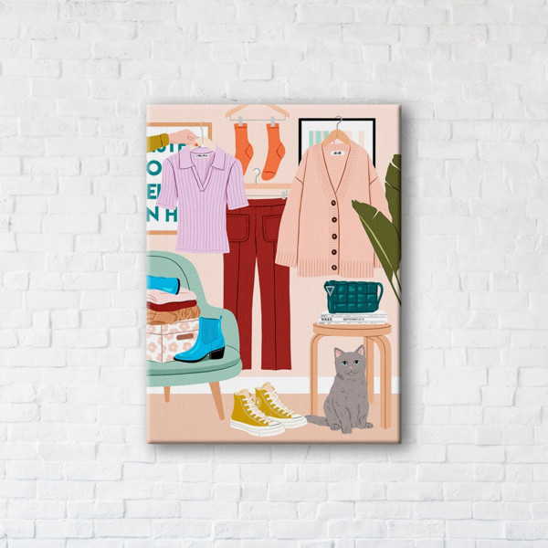 

Картина на холсте прямоугольная I-Art Wardrobe 110x145см