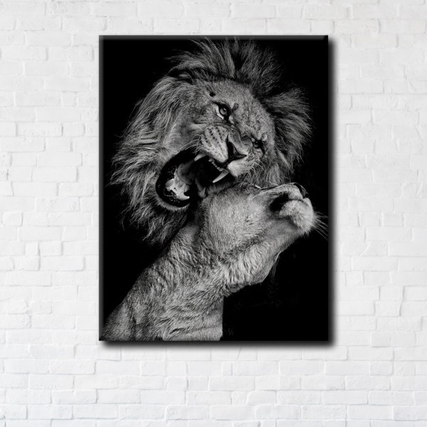 

Картина на холсте прямоугольная I-Art Family of Lions 110x145см