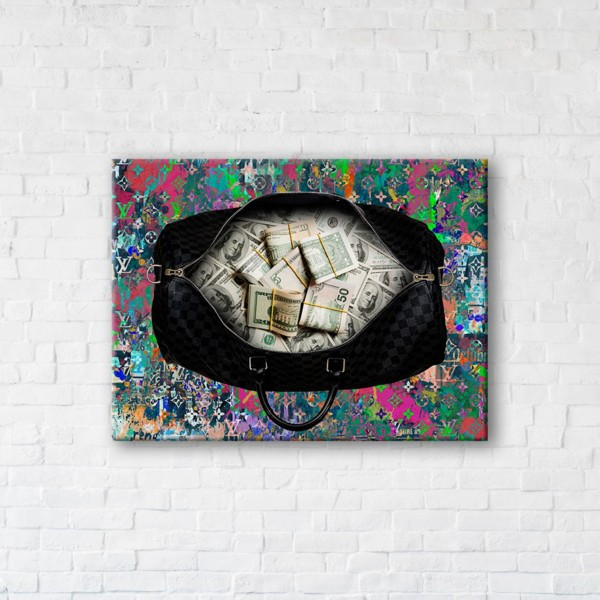 

Картина на холсте прямоугольная I-Art Money Bag 75x100см