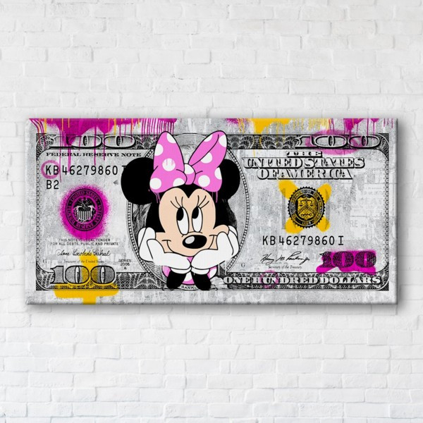 

Картина на холсте прямоугольная I-Art Minnie Money 50x100см