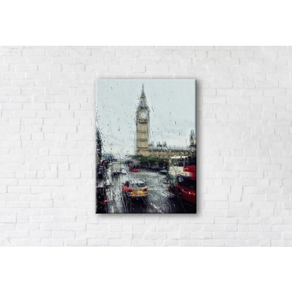 

Картина на холсте прямоугольная I-Art Rain In London 75x100см