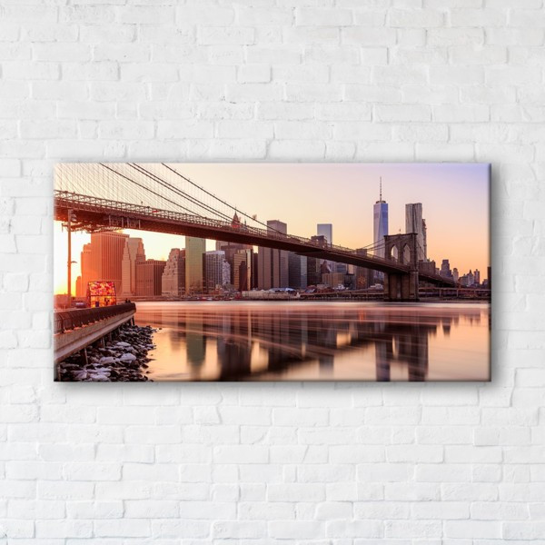 

Картина на холсте прямоугольная I-Art Brooklyn Bridge 50x100см