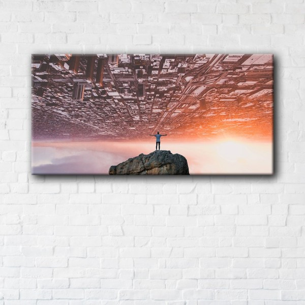 

Картина на холсте прямоугольная I-Art On the rock 70x140см