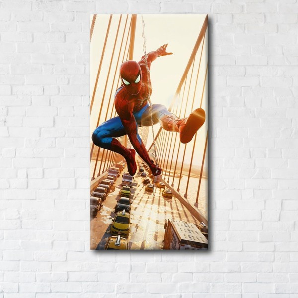 

Картина на холсте прямоугольная I-Art Spider man on the bridge 70x140см