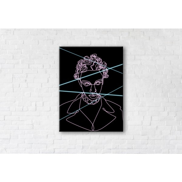 

Картина на холсте прямоугольная I-Art Black Neon 75x100см
