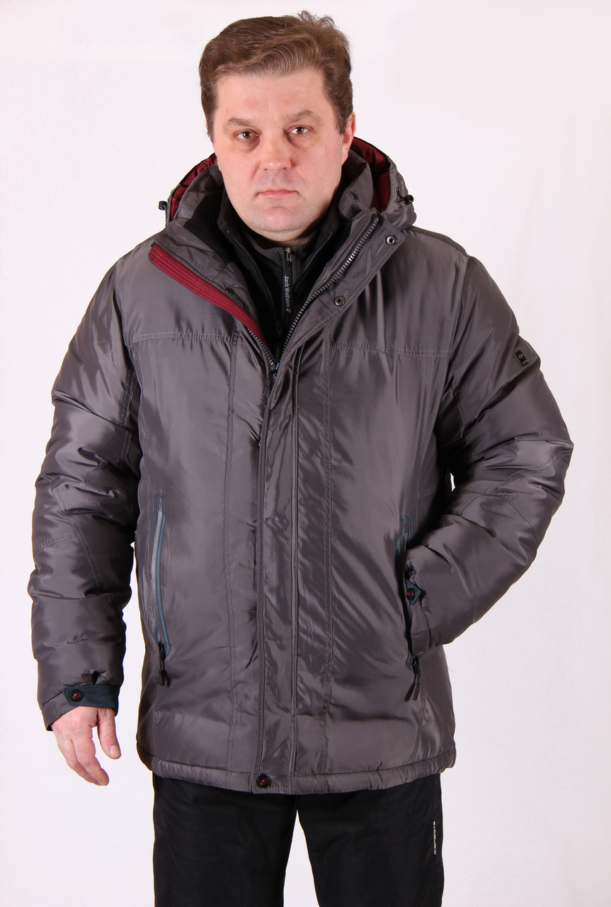 

Куртка мужская зимняя серая Avecs AV7342694B баталы, Куртка мужская зимняя серая Avecs AV7342694B баталы 60