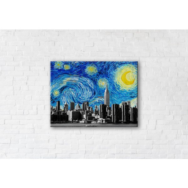 

Картина на холсте прямоугольная I-Art Starry New York 110x145см