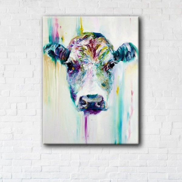 

Картина на холсте прямоугольная I-Art Cow Art 45x60см