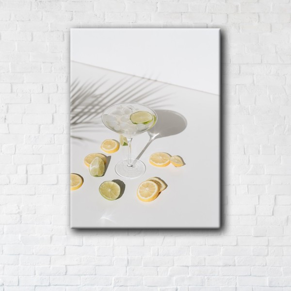 

Картина на холсте прямоугольная I-Art Cocktail with Lemon 75x100см