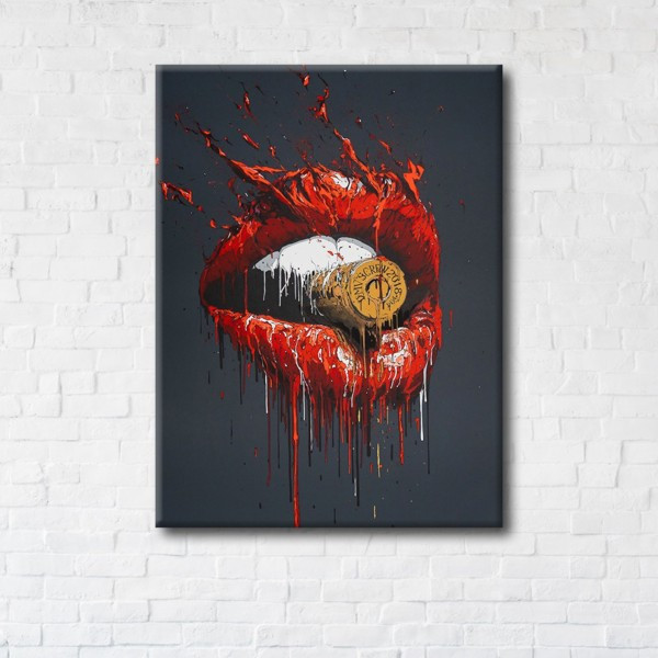 

Картина на холсте прямоугольная I-Art Bullet in the lips 90x120см