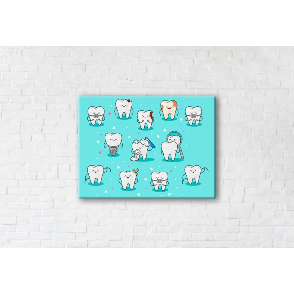 

Картина на холсте прямоугольная I-Art Life Of Teeth 45x60см
