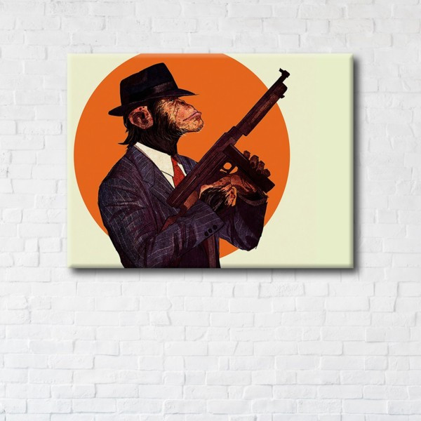 

Картина на холсте прямоугольная I-Art Gangster monkey 75x100см
