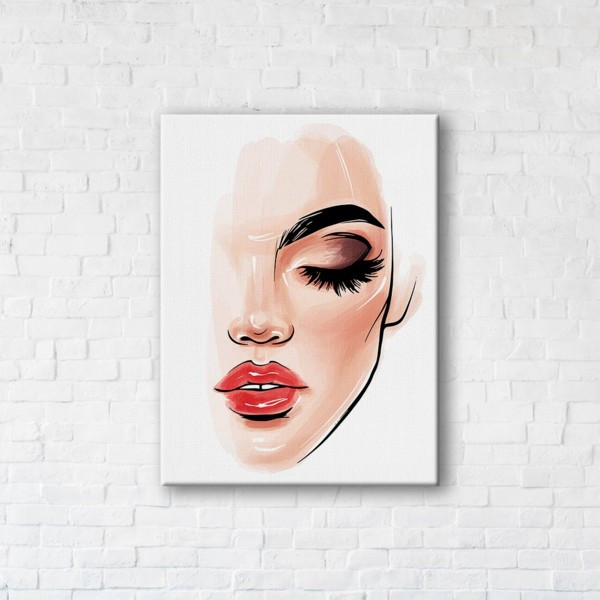 

Картина на холсте прямоугольная I-Art Make up 45x60см