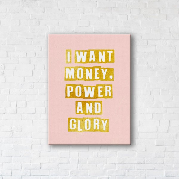 

Картина на холсте прямоугольная I-Art Money Power Glory (Gold) 75x100см
