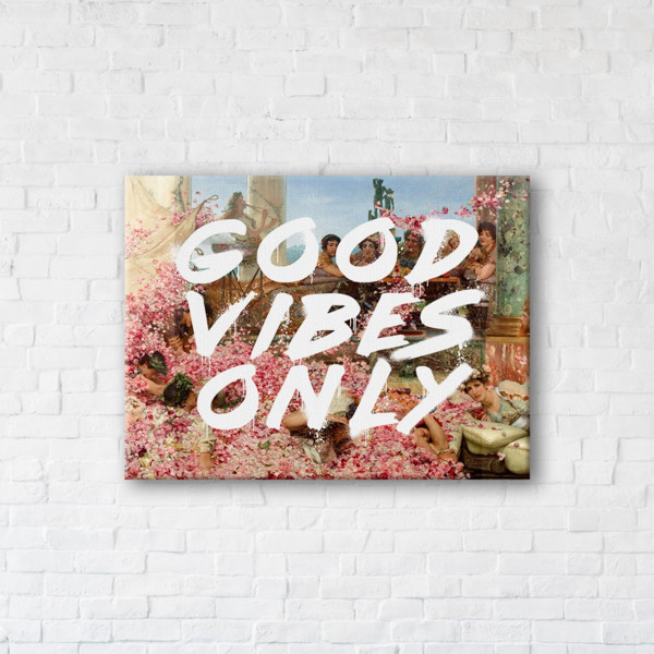 

Картина на холсте прямоугольная I-Art Good vibes only 75x100см