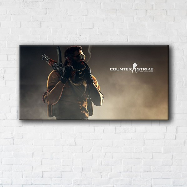 

Картина на холсте прямоугольная I-Art CS Go 90x180см