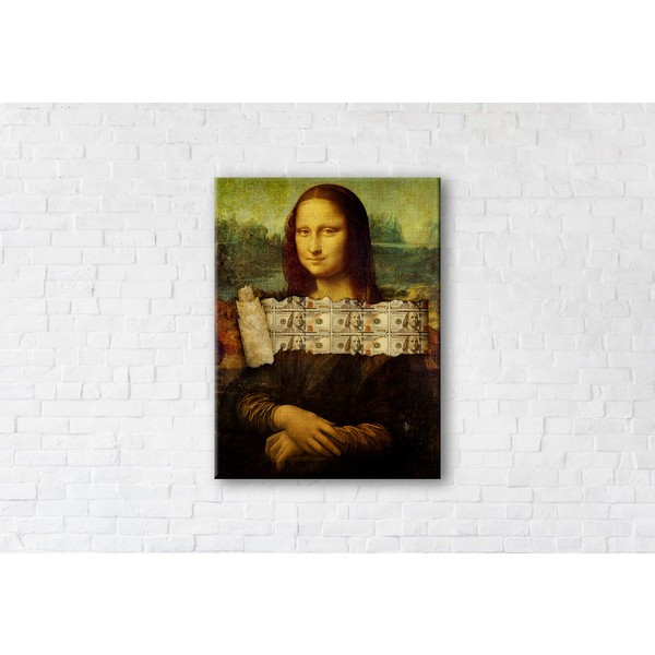 

Картина на холсте прямоугольная I-Art Money Lisa 90x120см
