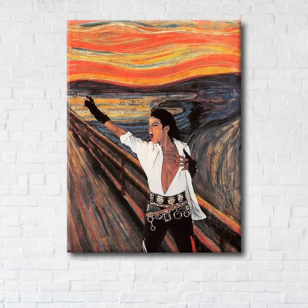 

Картина на холсте прямоугольная I-Art Michael Jackson 70x140см
