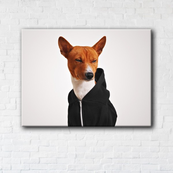 

Картина на холсте прямоугольная I-Art Suspicious dog 50x65см