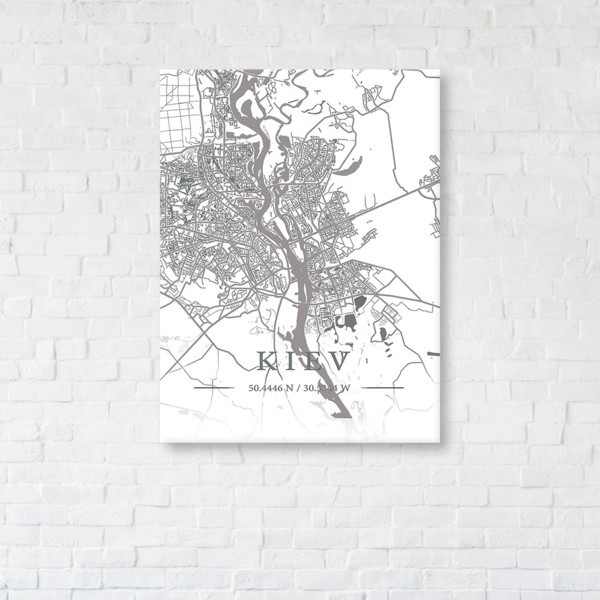 

Картина на холсте прямоугольная I-Art Kiev White 45x60см