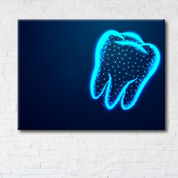 

Картина на холсте прямоугольная I-Art Tooth 75x100см