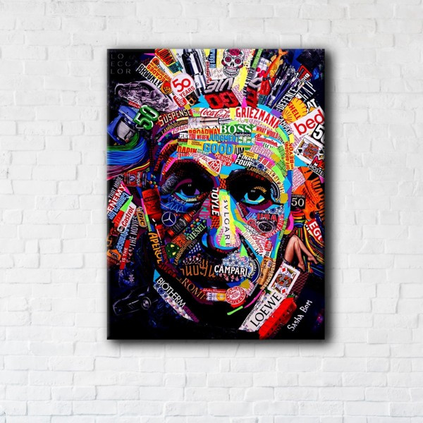 

Картина на холсте прямоугольная I-Art Einstein Art 90x120см