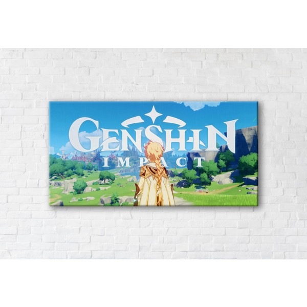 

Картина на холсте прямоугольная I-Art Genshin Impact 60x120см