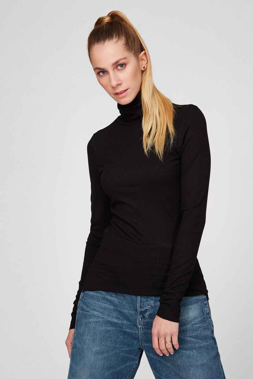 

Женский черный гольф Slim Rib Mock Neck G-Star RAW M D20447,C890