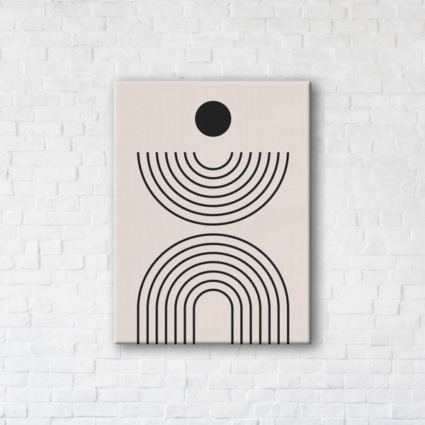 

Картина на холсте прямоугольная I-Art Vinyl Record Line Art 110x145см