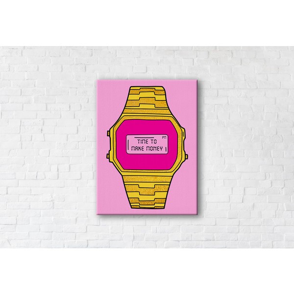 

Картина на холсте прямоугольная I-Art Time to make Money (Rose) 75x100см