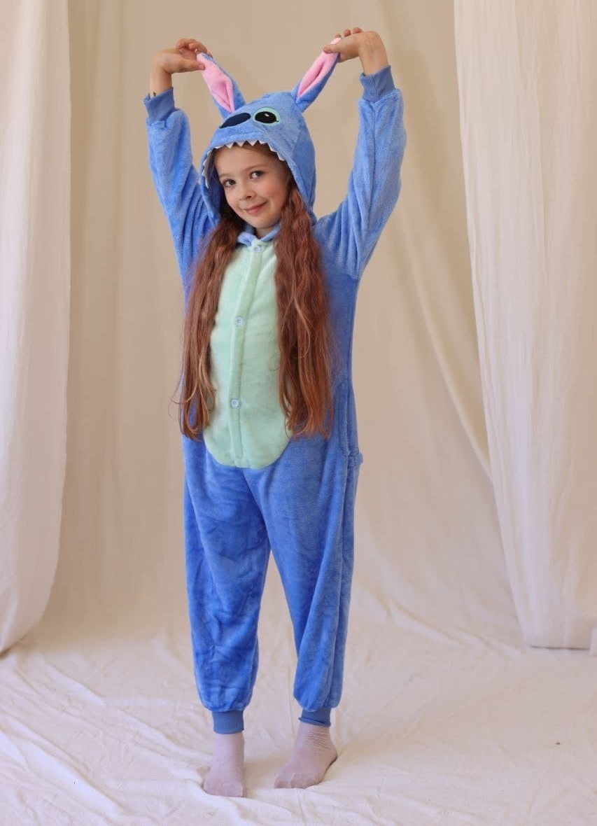 

Пижама Кигуруми Kigurumi Стич Синий Для Детей И Подростков 155-165 см. (2009)