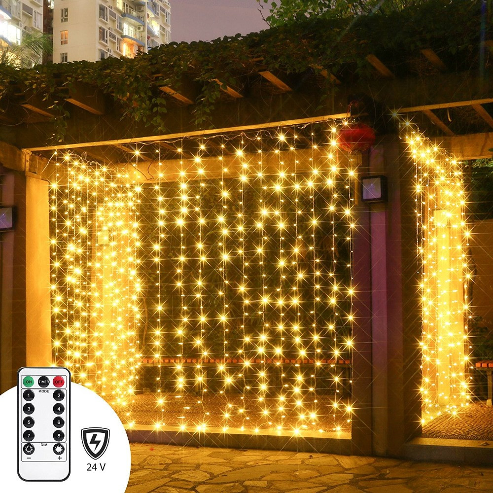 

Светодиодная гирлянда LTL Curtain Капля роси 3x3м 300LED 220v с пультом GD000848