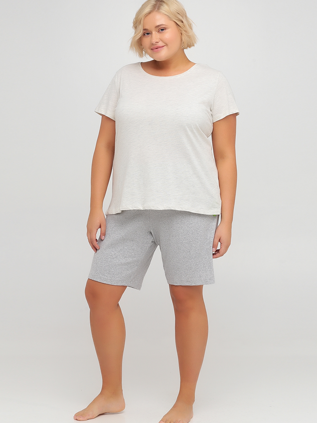 

Пижамные шорты H&M 9600780sdm S Светло-серые