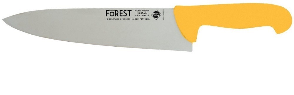 

Нож поварской 200 мм желтый FoREST