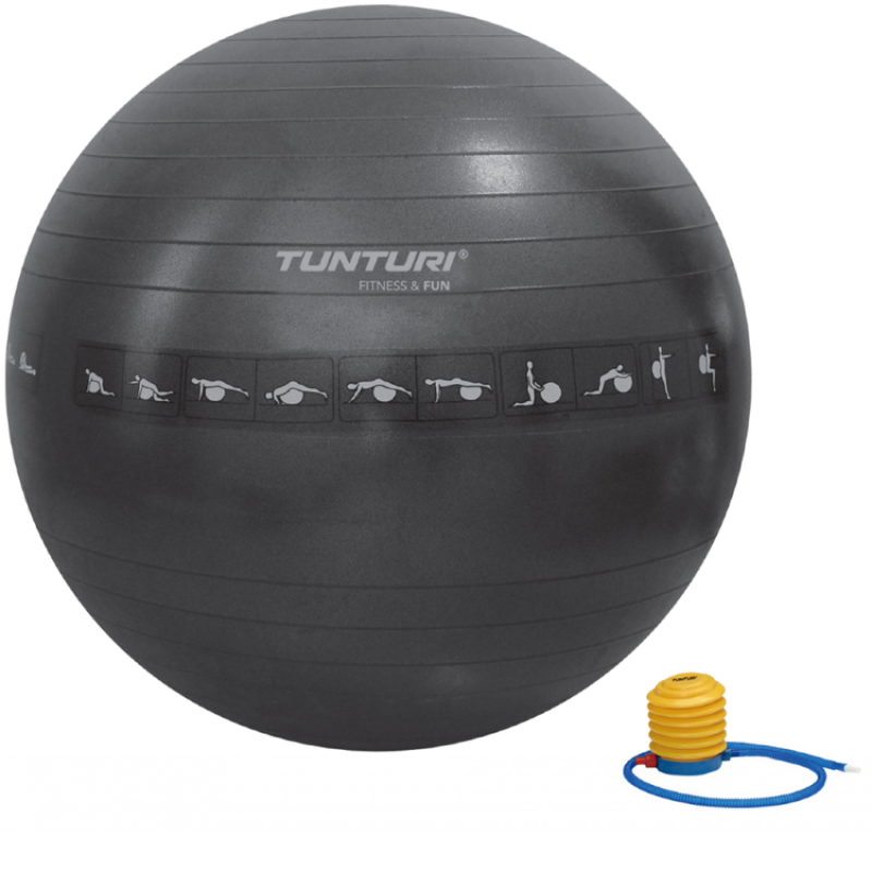 

Фитбол Tunturi Gymball 65 cm Anti Burst, чёрный (антиразрыв), код: 14TUSFU142-S25