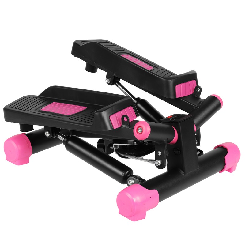 

Мини-степпер поворотный с эспандерами SportVida Black/Pink, код: SV-HK0358