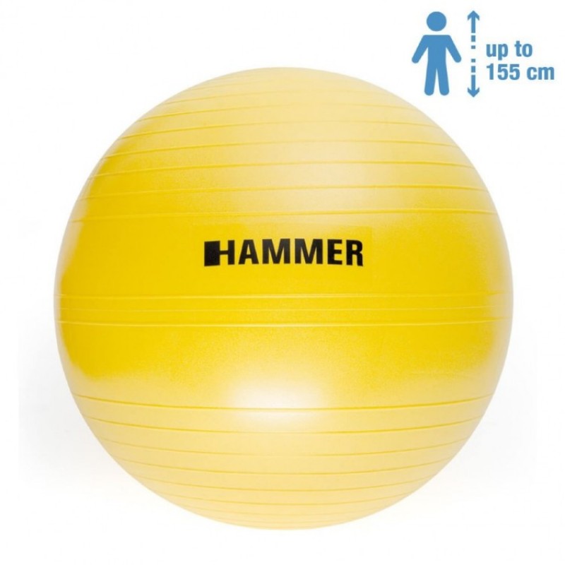 

Фитбол Hammer Gymnastics Ball 55 мм антиразрыв, код: 66406-S25