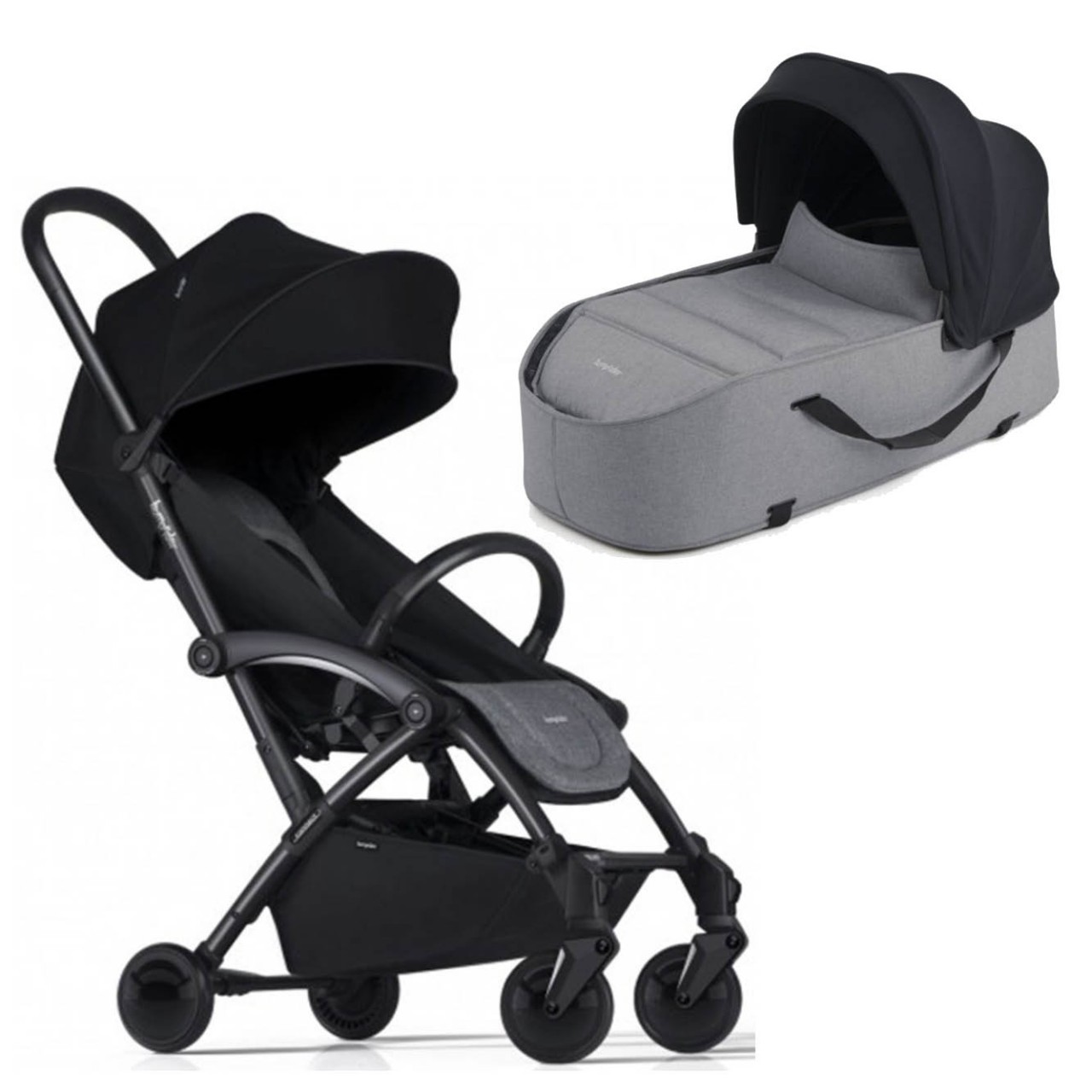 

Детская универсальная коляска 2 в 1 Bumprider Connect 2 Grey melange шасси Black