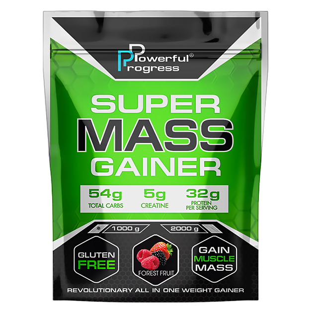 

Гейнер Powerful Progress Super Mass Gainer 1 кг Лесные ягоды