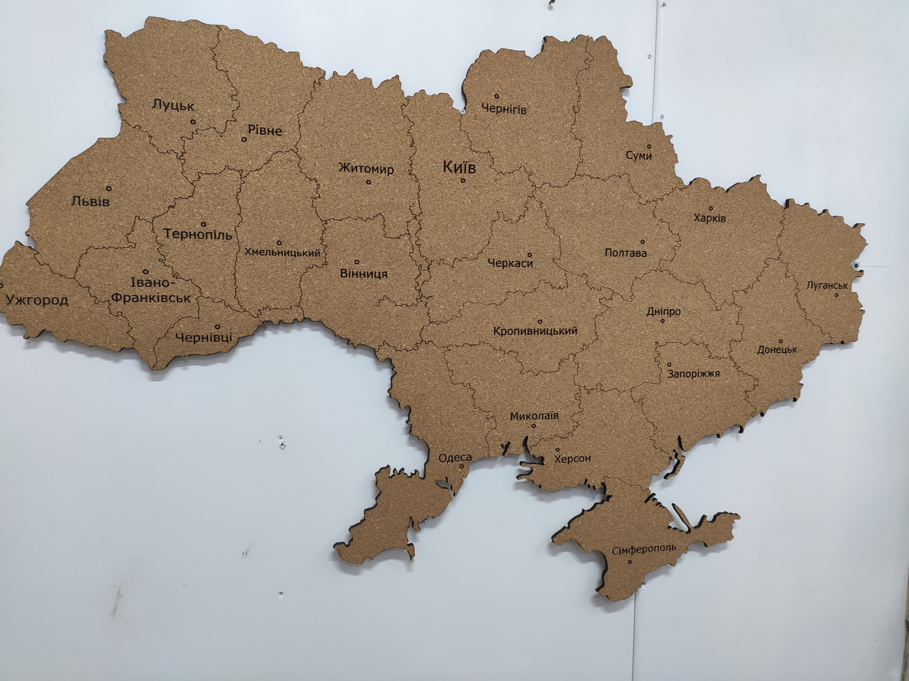 

Пробковая карта Украины 100х64х1 см 06.17