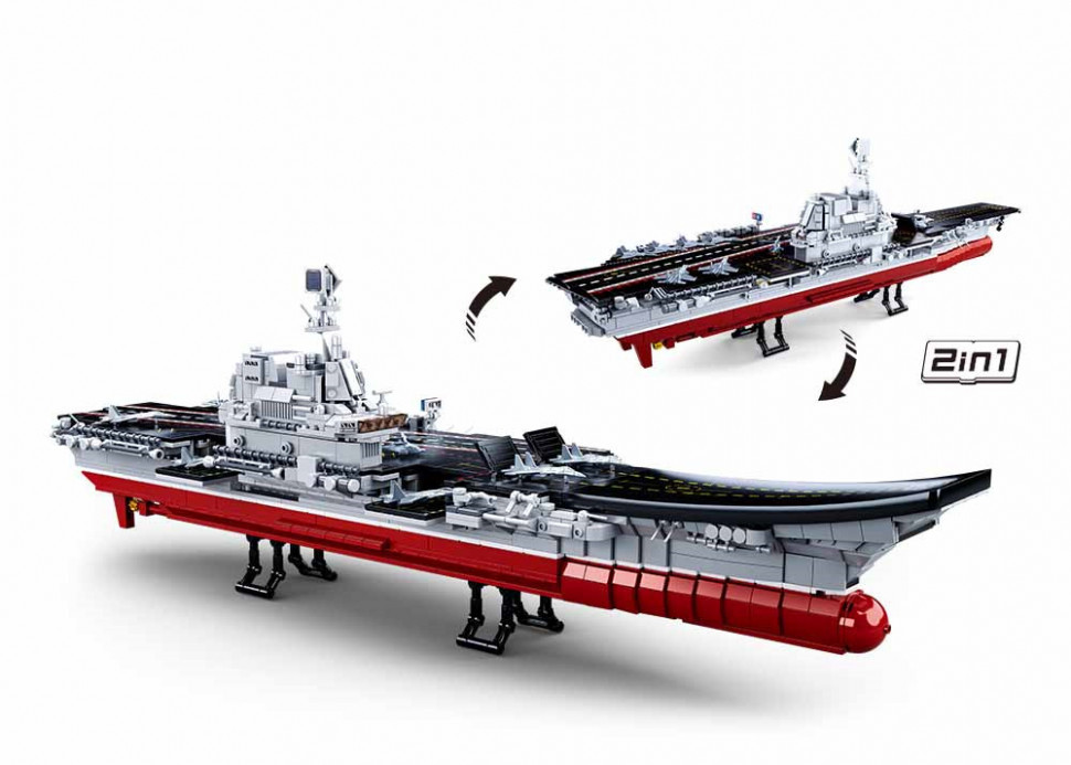 

Конструктор SLUBAN M38-B0698 Военный корабль (крейсер),1:450, самолеты,1636 деталей