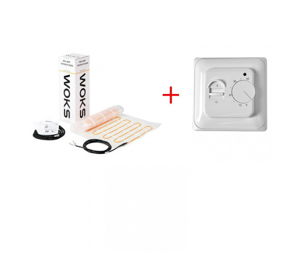 

Комплект Греющий мат Woks 4 м2 с механическим терморегулятором RTC 70