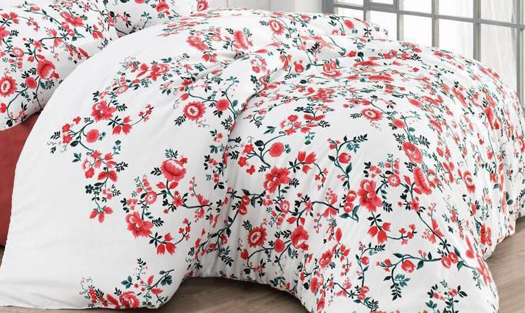 

Одеяло Nazenin Red Flowers 195х215см, с силиконовым наполнителем