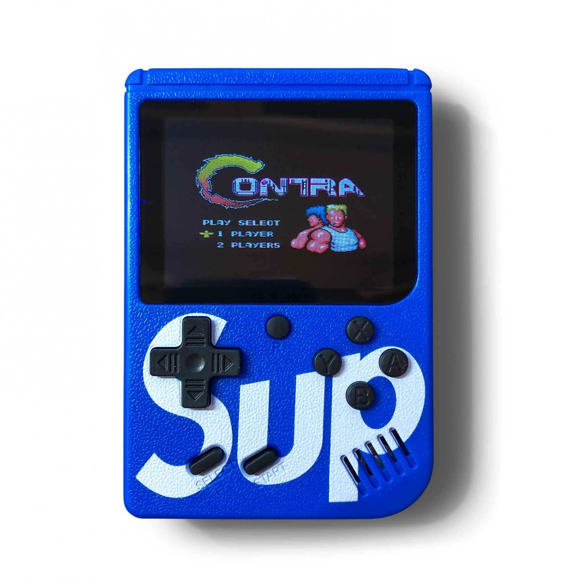 

Портативная игровая ретро консоль ПРИВЕТ из 90 ых SUP GAME BOX синяя